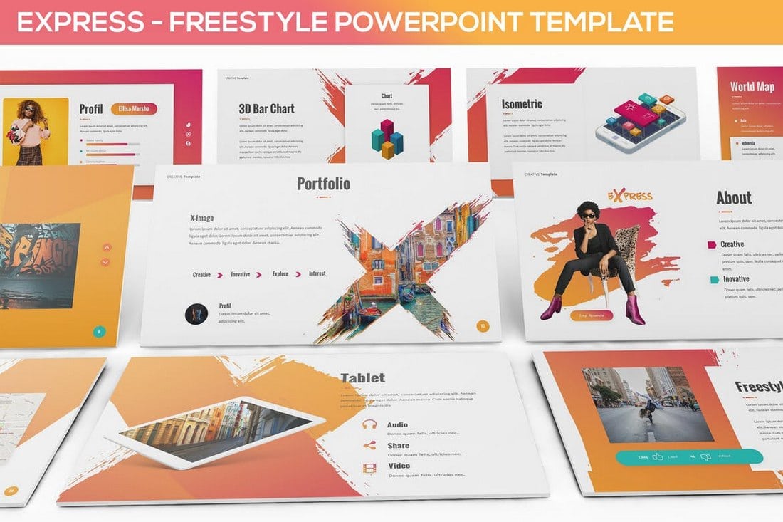 Express-Freestyle-Powerpoint-Template 20+ Modern Professional PowerPoint Templates design tips 