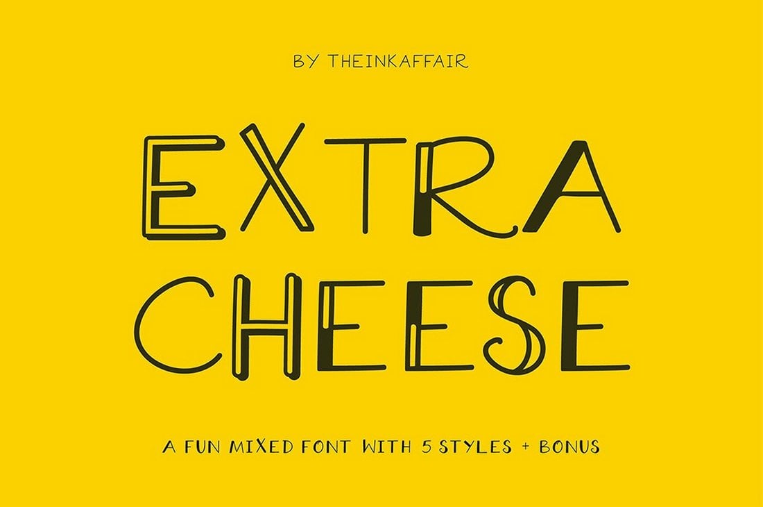 Extra Cheese - فونت خلاقانه رایگان برای تبلیغات