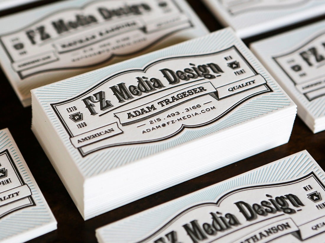 10+ Beautiful Letterpress Business Cards Design Shack