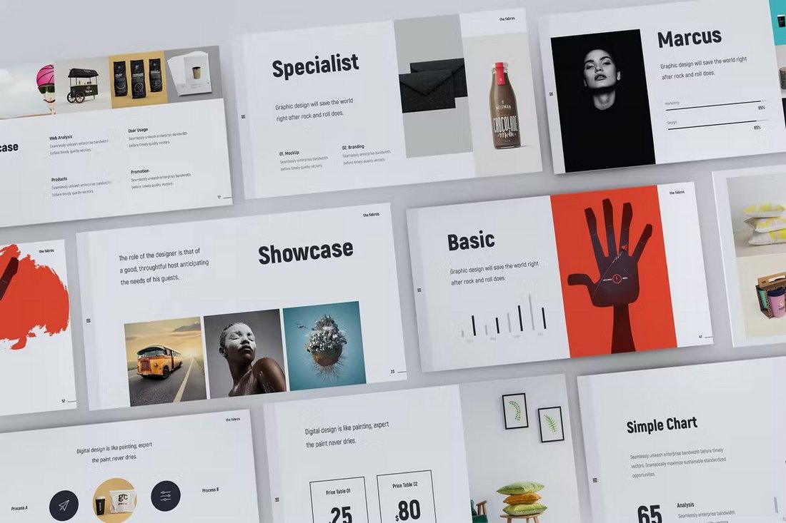 Fabros - Minimal & Creative Google Slides Template