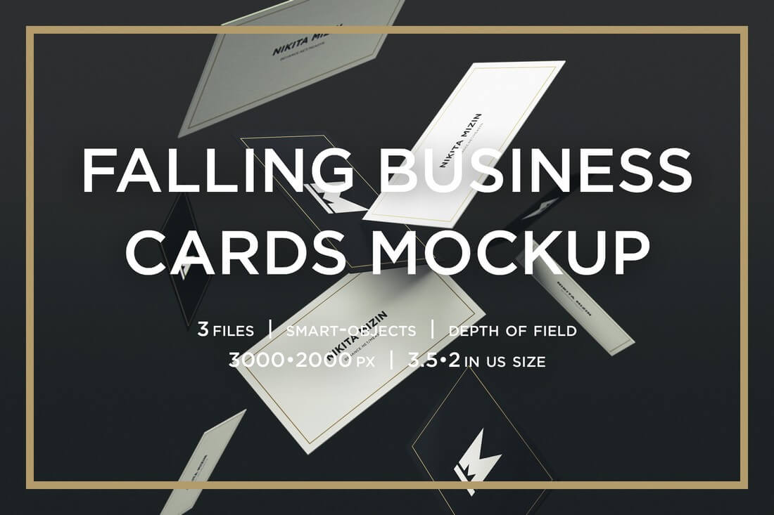 Falling-Business-Cards-Mockup 70+ Corporate & Creative Business Card PSD Mockup Templates design tips 