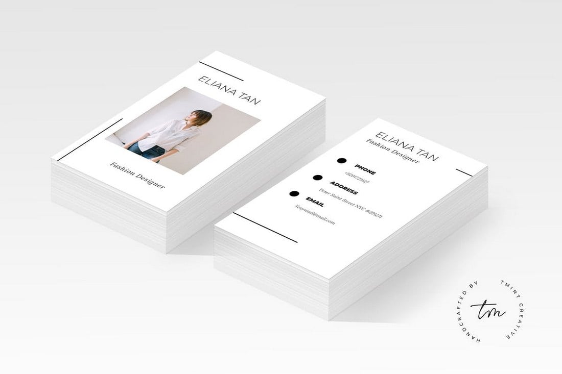 Fashion-Business-Card-Template Photography Business Cards: 20 Templates & Ideas design tips 