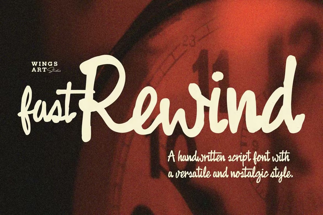 Fast Rewind - Retro 80s Brush Font