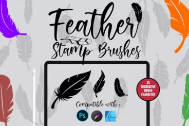 Feather Stamp Brushes for Affinity Designer