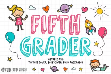 Fifth Grader Doodle Cartoon Font