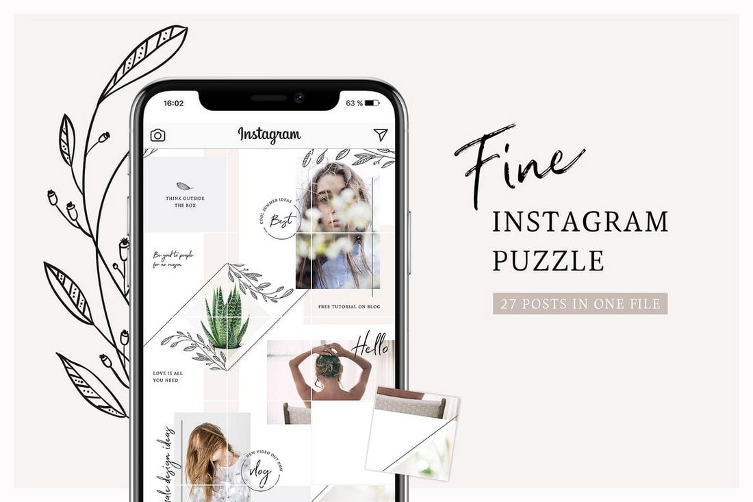 Fine-Instagram-Feed-Puzzle-Template 10+ Unique Instagram Layout Ideas & Concepts design tips Inspiration 