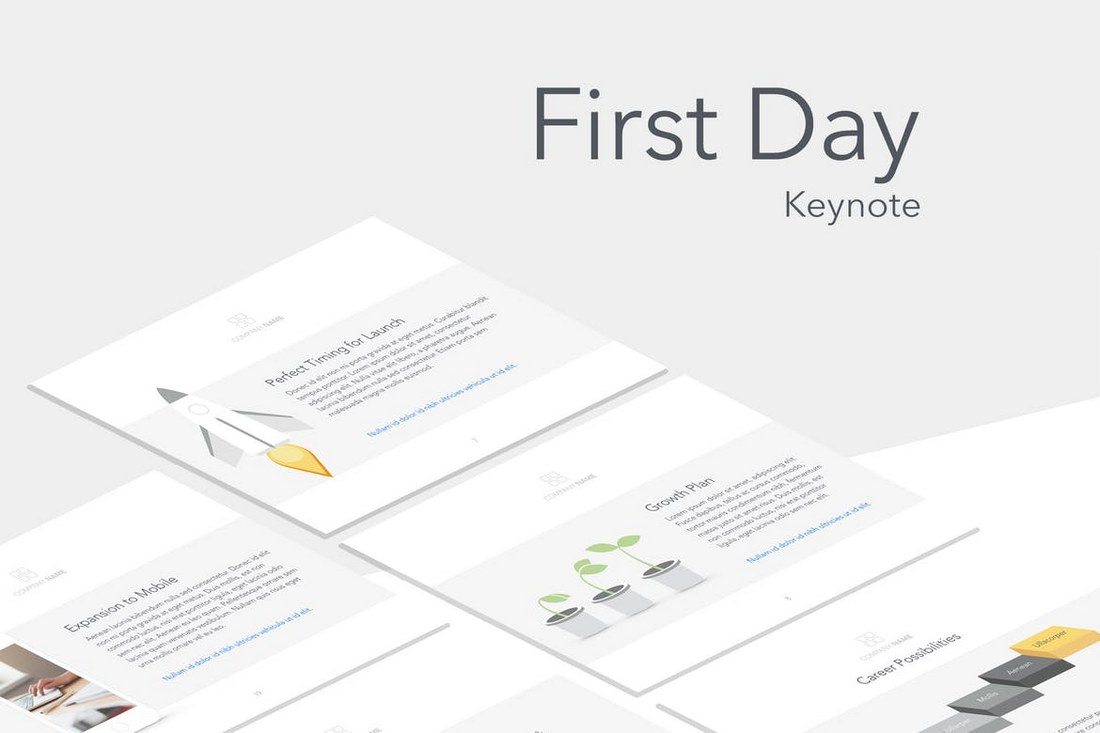 First-Day-Keynote-Template 30+ Best Minimal & Creative Keynote Templates design tips 