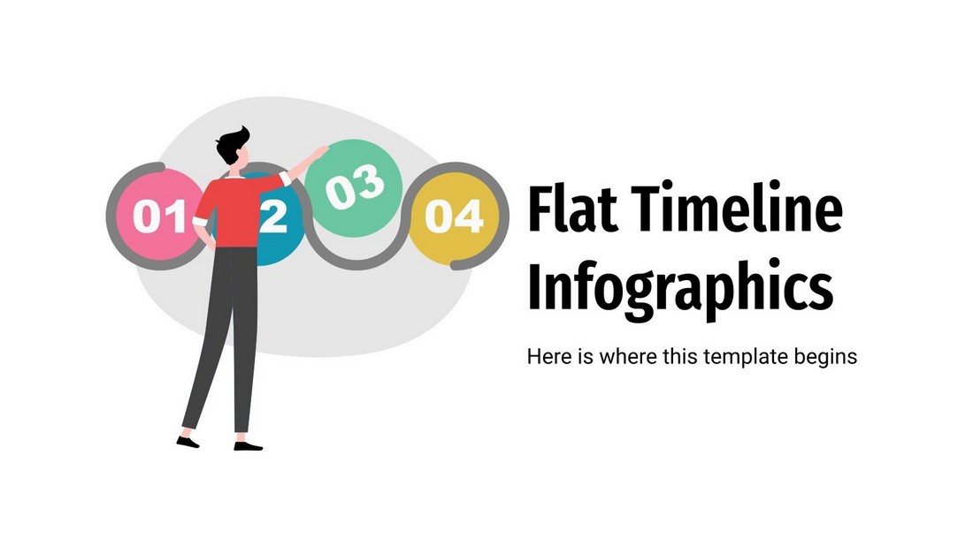Flat Timeline Infographics for Google Slides