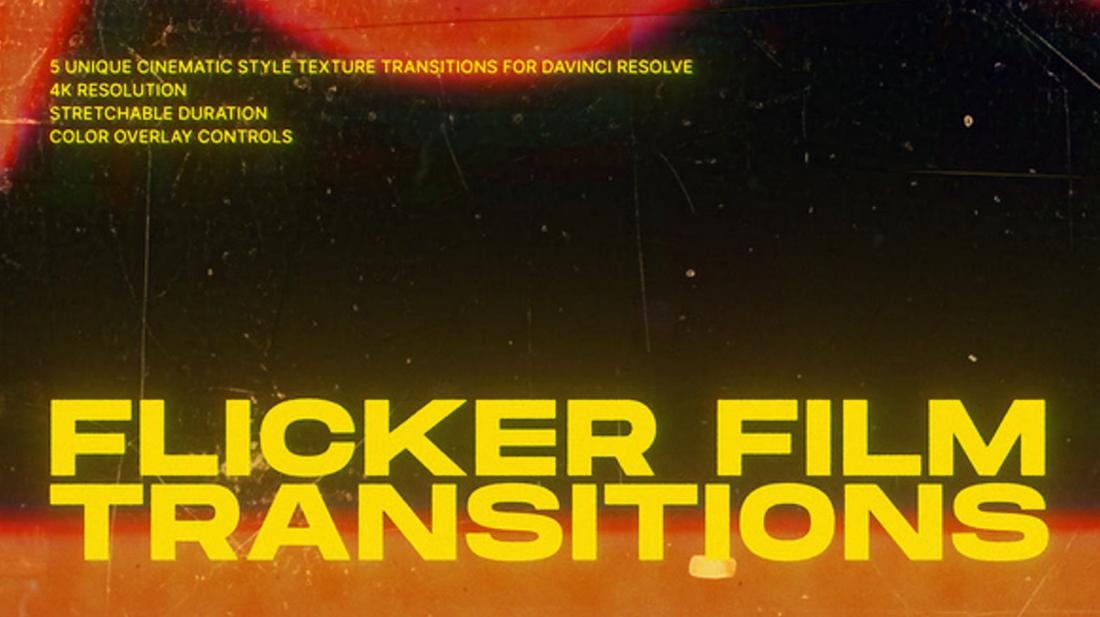 Flicker Film Transitions for DaVinci Resolve