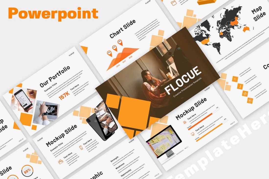 Flocue-Business-SWOT-PowerPoint-Presentation 30+ Best Business & Corporate PowerPoint Templates 2021 design tips 