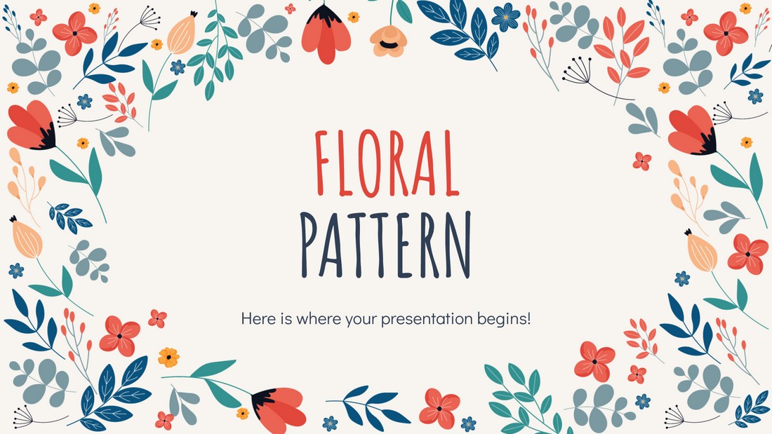 Floral-Pattern-Free-Google-Slides-Template 25+ Best Free Google Slides Themes & Templates 2020 design tips 