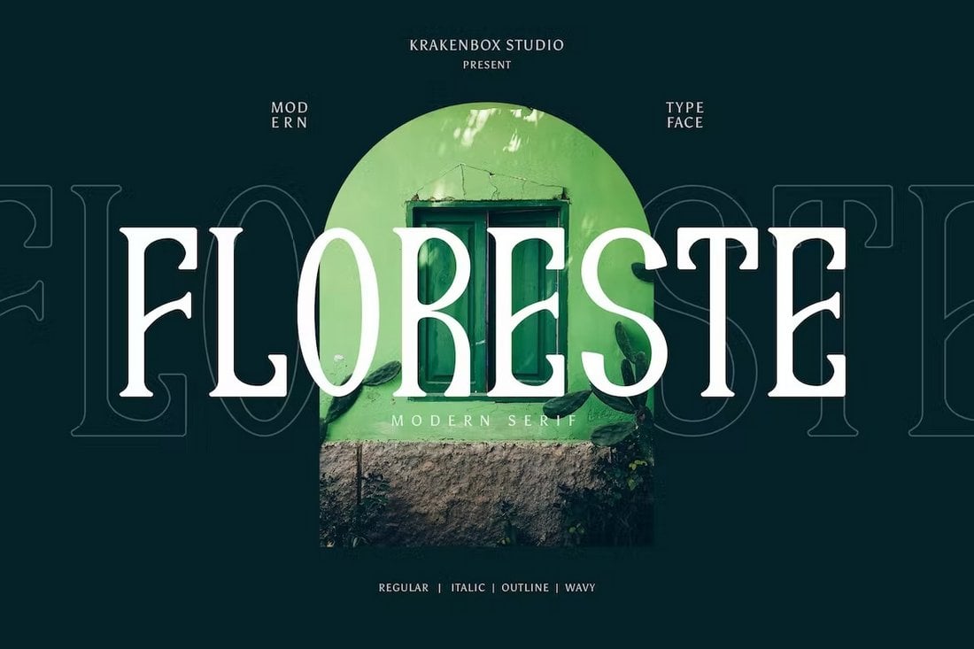 Floreste - Police Esthétique Wavy Serif