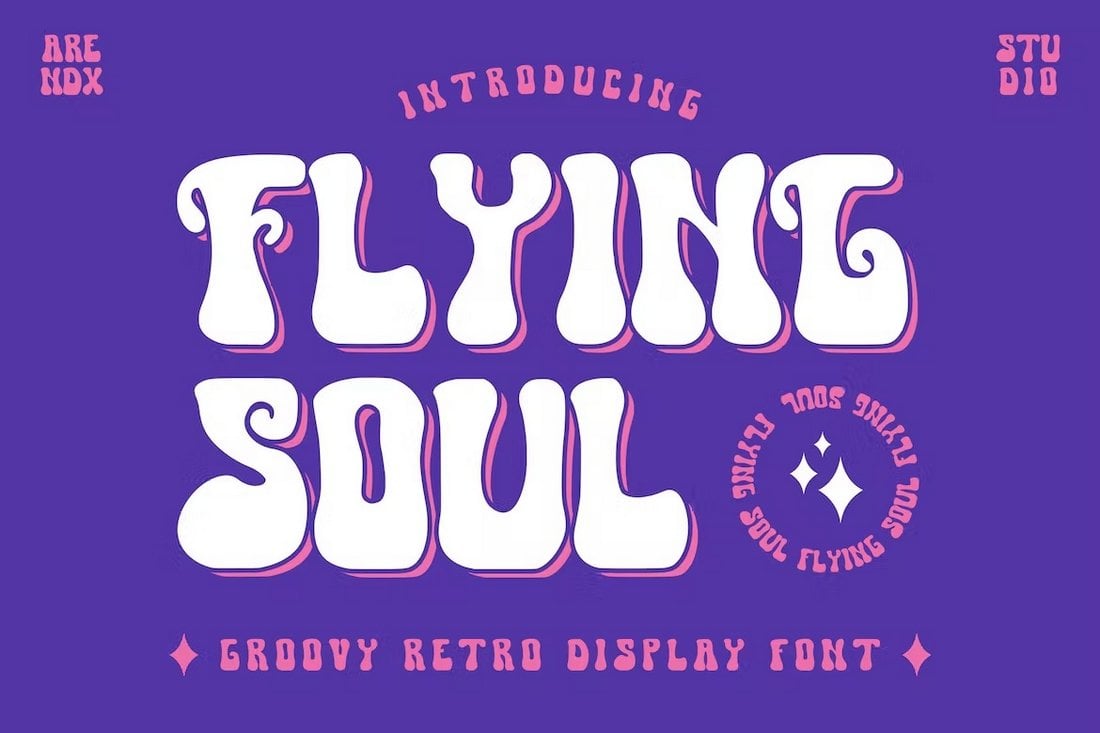 Flying Soul - Font Retro 70-an Groovy