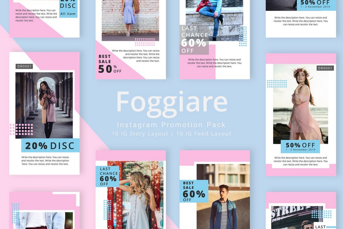 Foggiare - Instagram Promotion Templates Pack