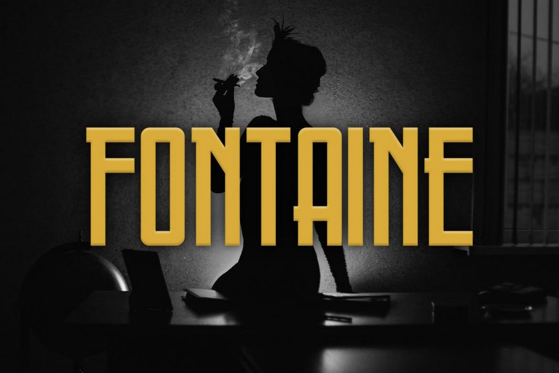 Fontaine - Narrow Art Deco Font