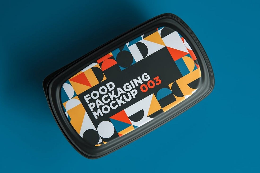 Food Tub Packaging Mockup
