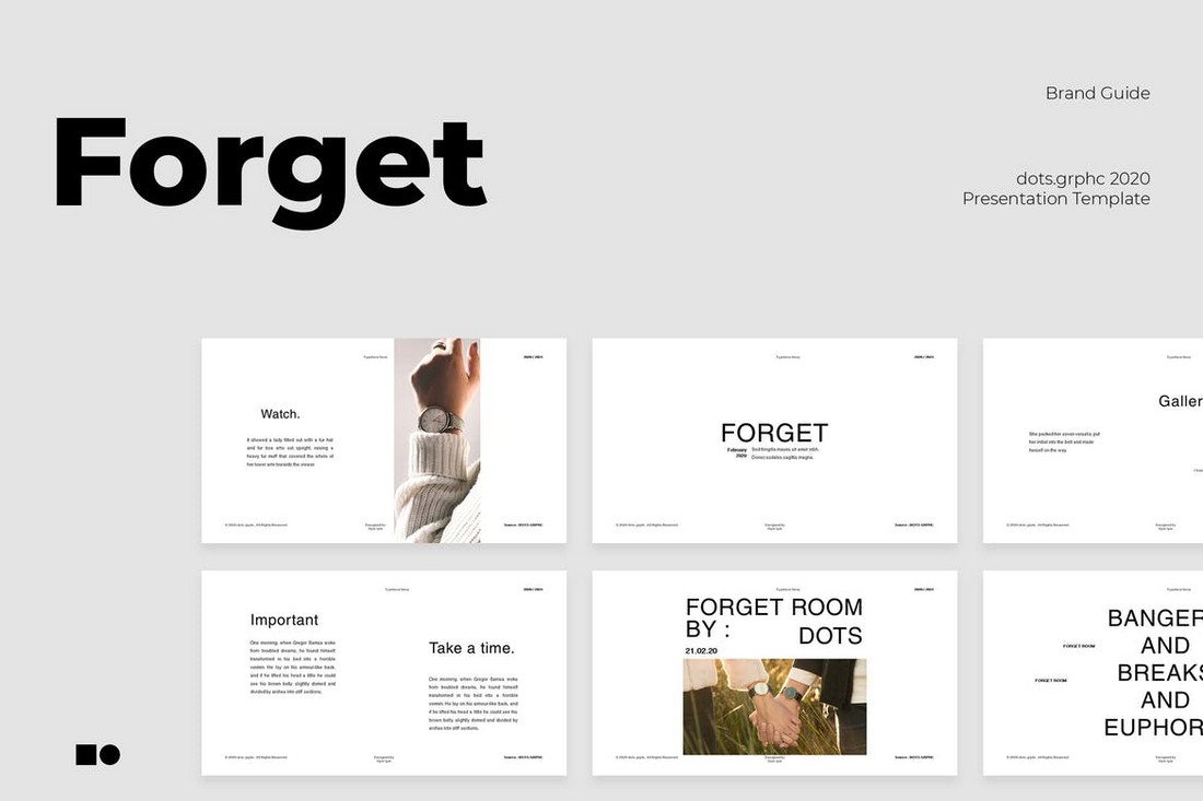 Forget - Minimalist Google Slides Template