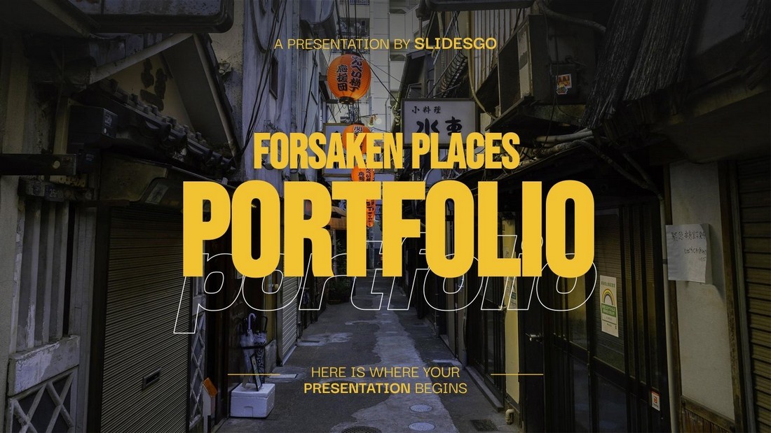Forsaken Places - Free Google Slides Portfolio Template