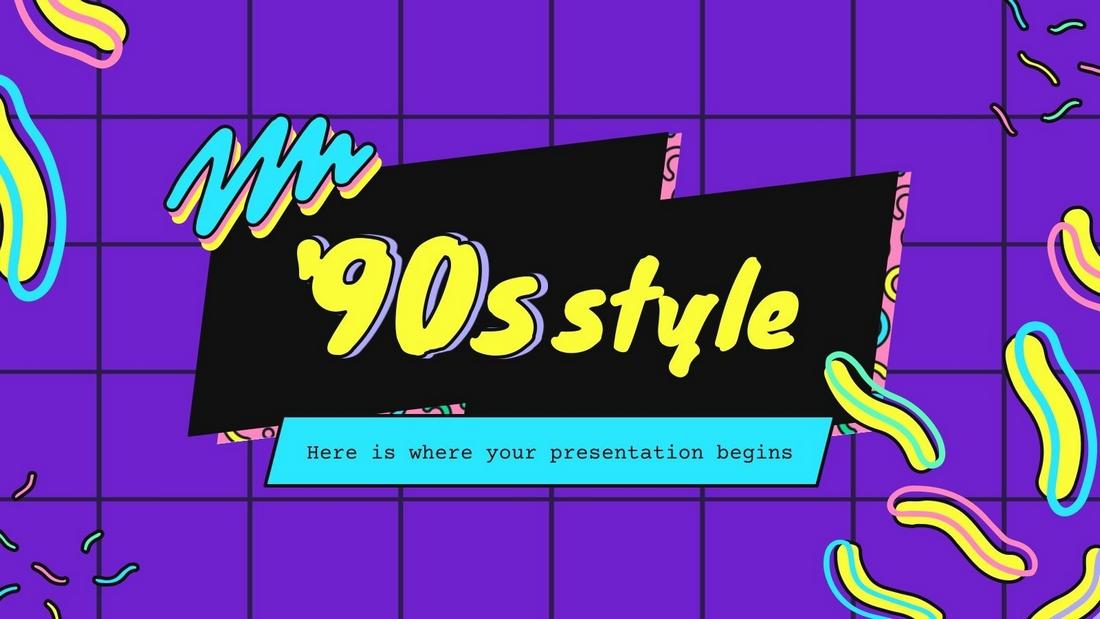 Free 90s Style Retro PowerPoint Template