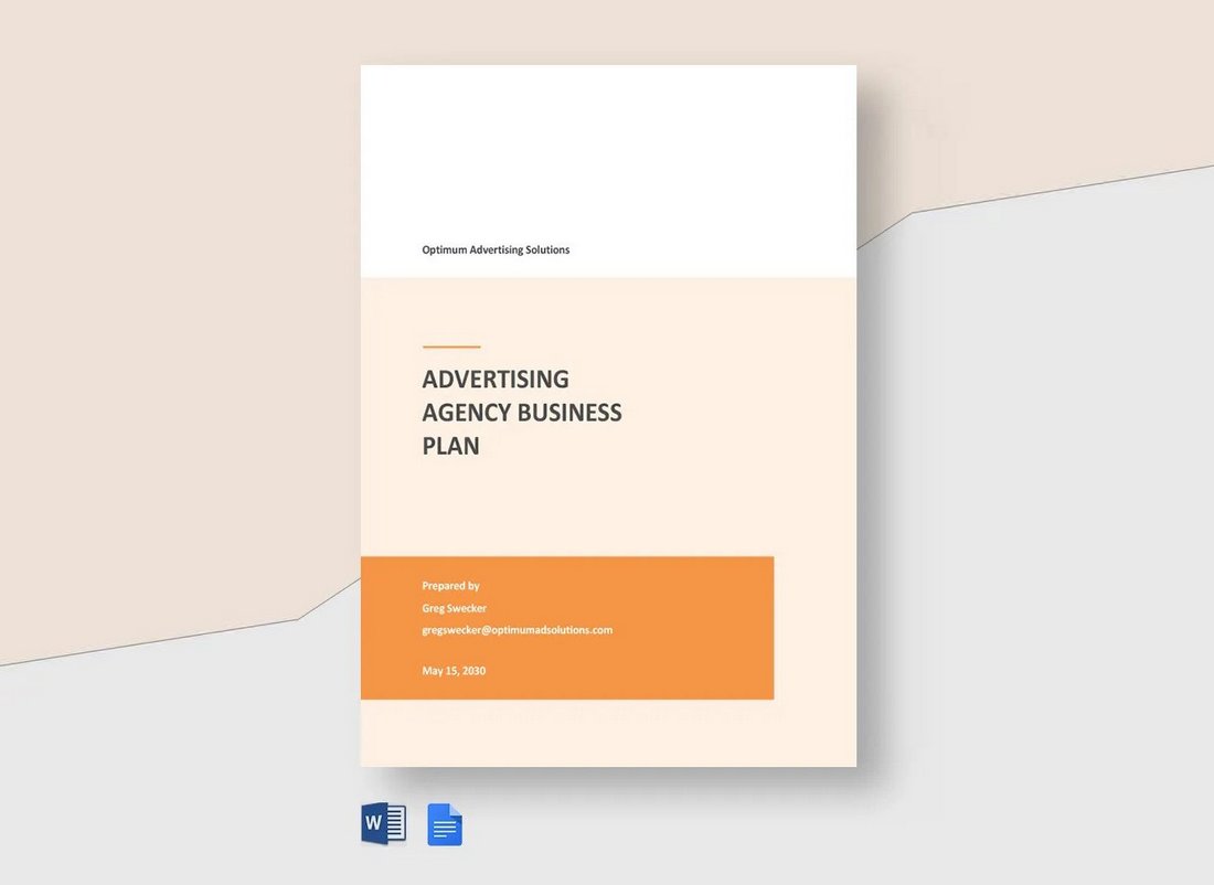 Free Agency Business Plan Word Template