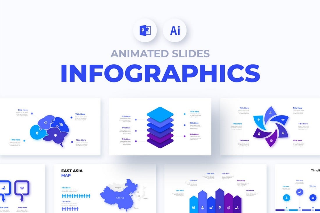 Slide Infografis PowerPoint Animasi Gratis