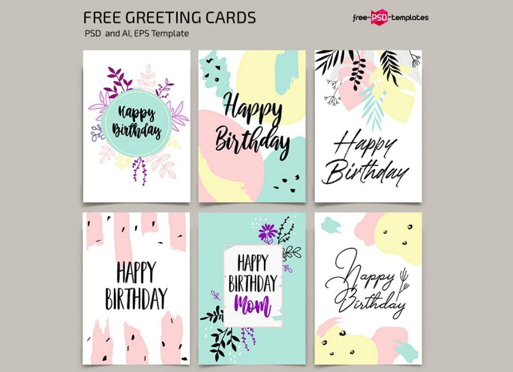 birthday greeting cards template free download
