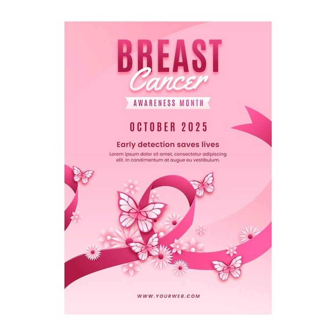 Free Breast Cancer Awareness Month Flyer Template