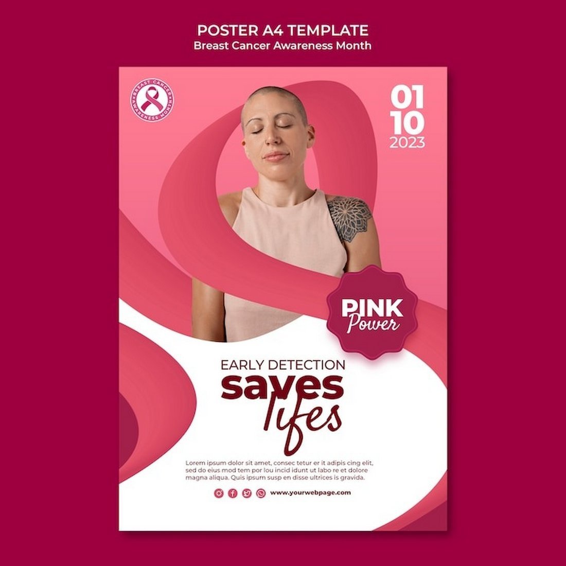 Free Breast Cancer Awareness Poster Template