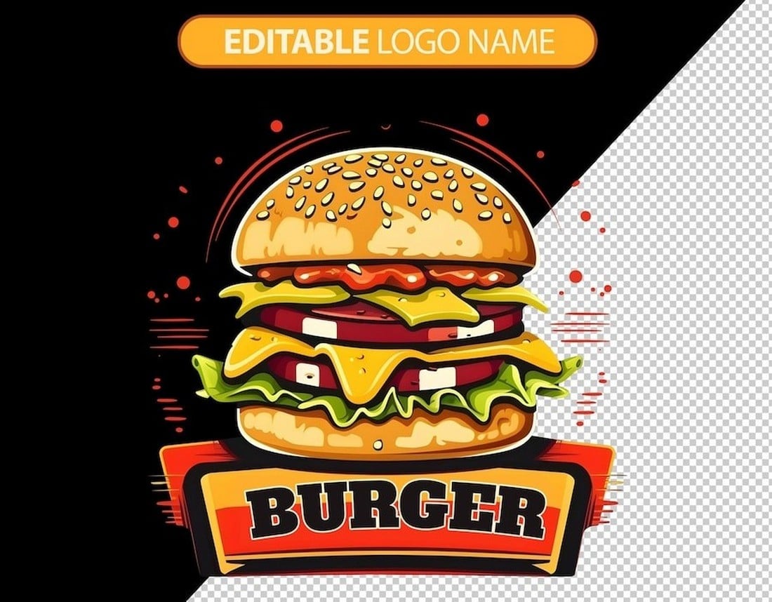 Free Burger Food Truck Logo