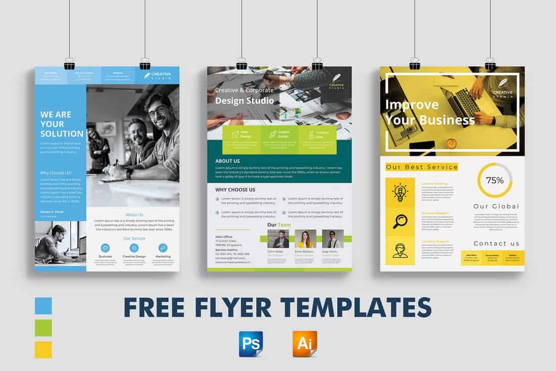 20+ Best Free Flyer Templates  Design Shack Inside Graphic Design Flyer Templates Free