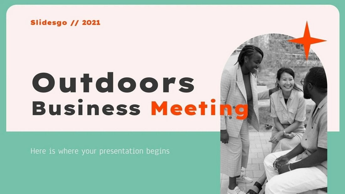 Free Business Meeting PowerPoint Template