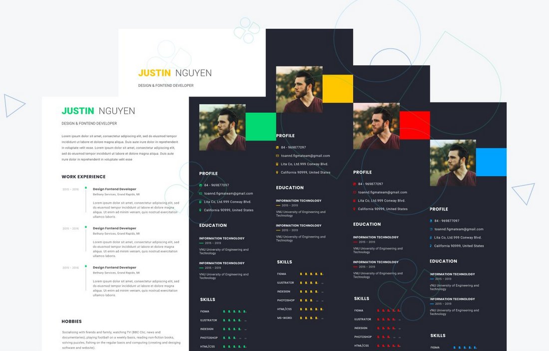 Free CV Template for Figma for Designers