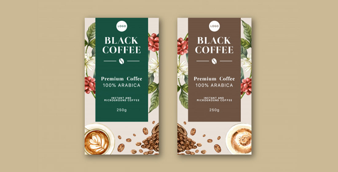 Free coffee packaging design template