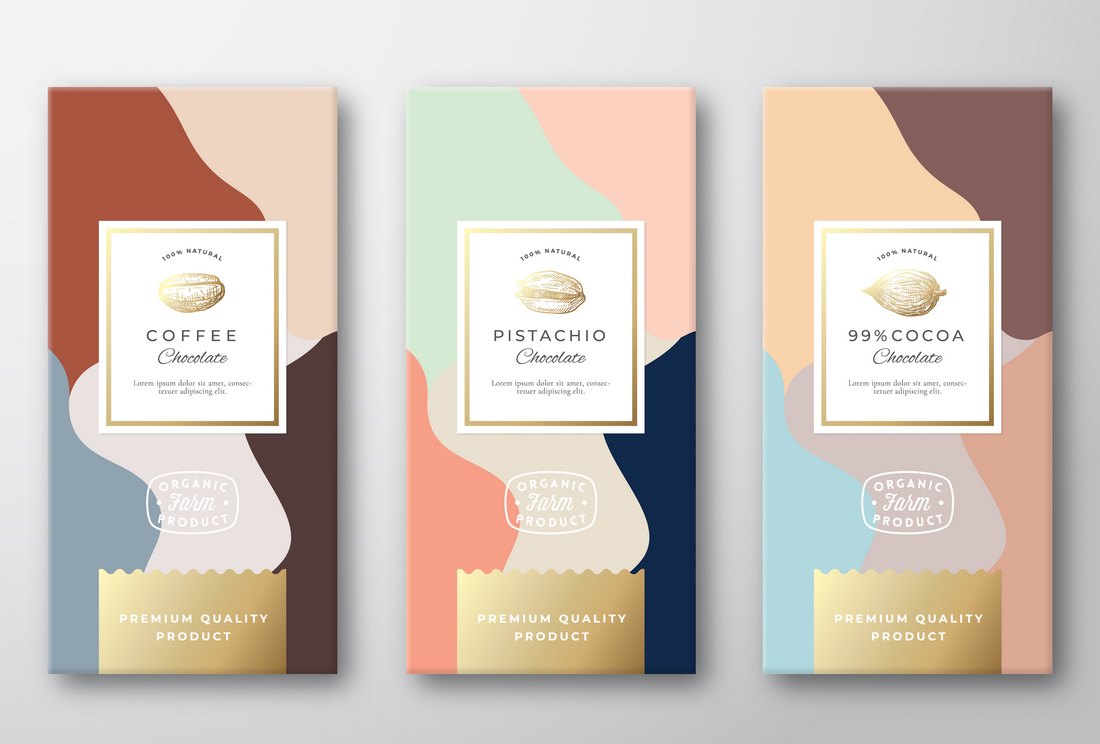 Free coffee and pistachio package templates