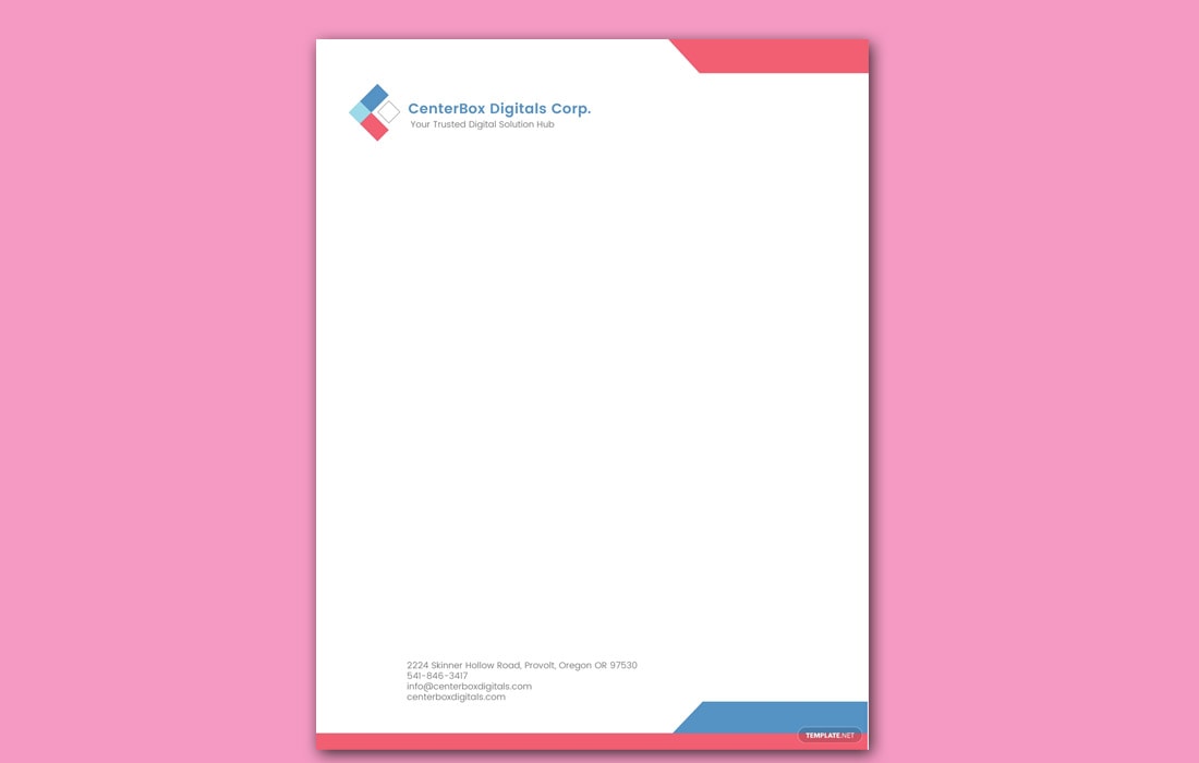 Free Company Letterhead Template Download from designshack.net