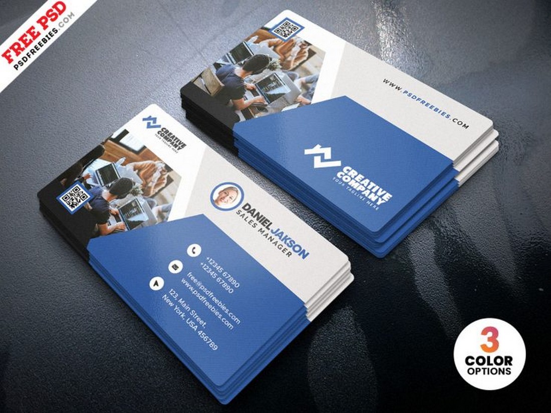 Free Corporate Business Card Template PSD