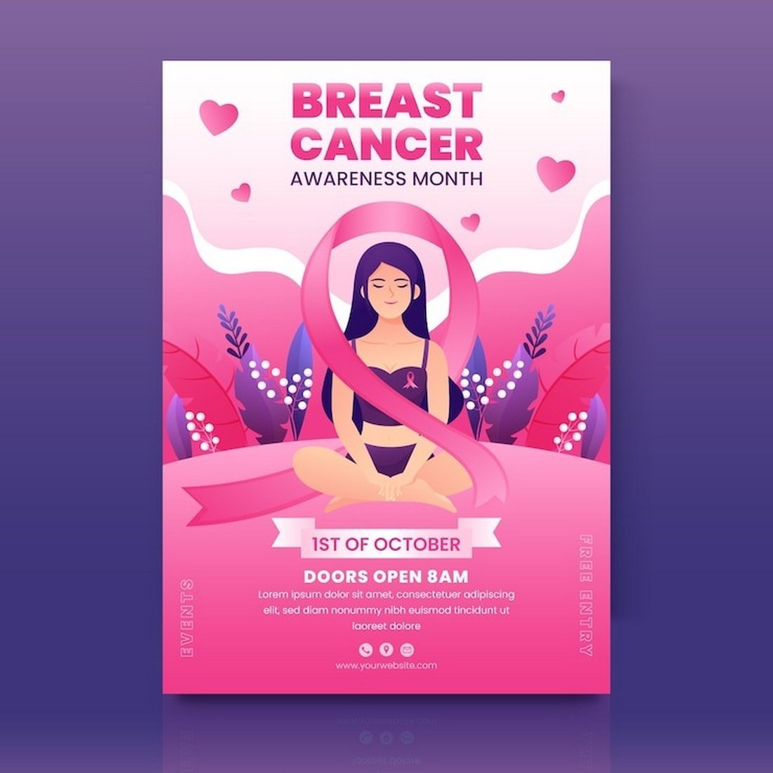 Free Creative Breast Cancer Awareness Flyer Template