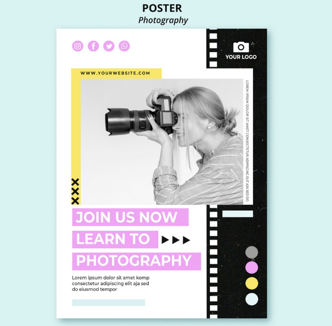 Free Creative Photography Promo Flyer Template
