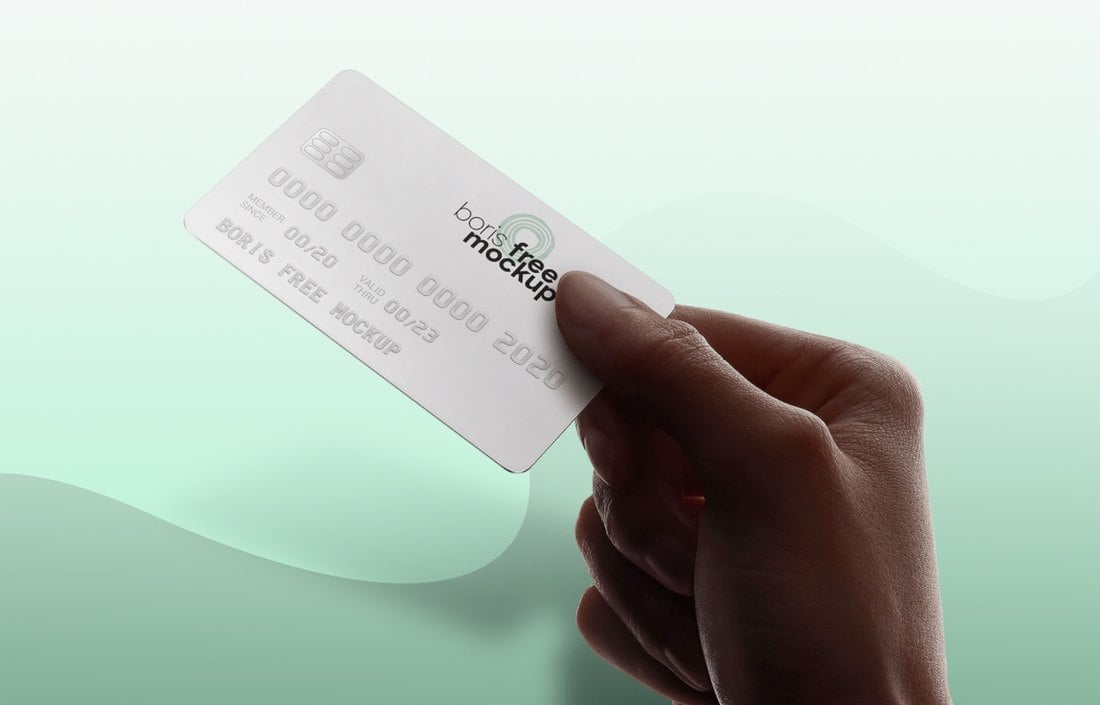 Free Credit Card Mockup with Hand