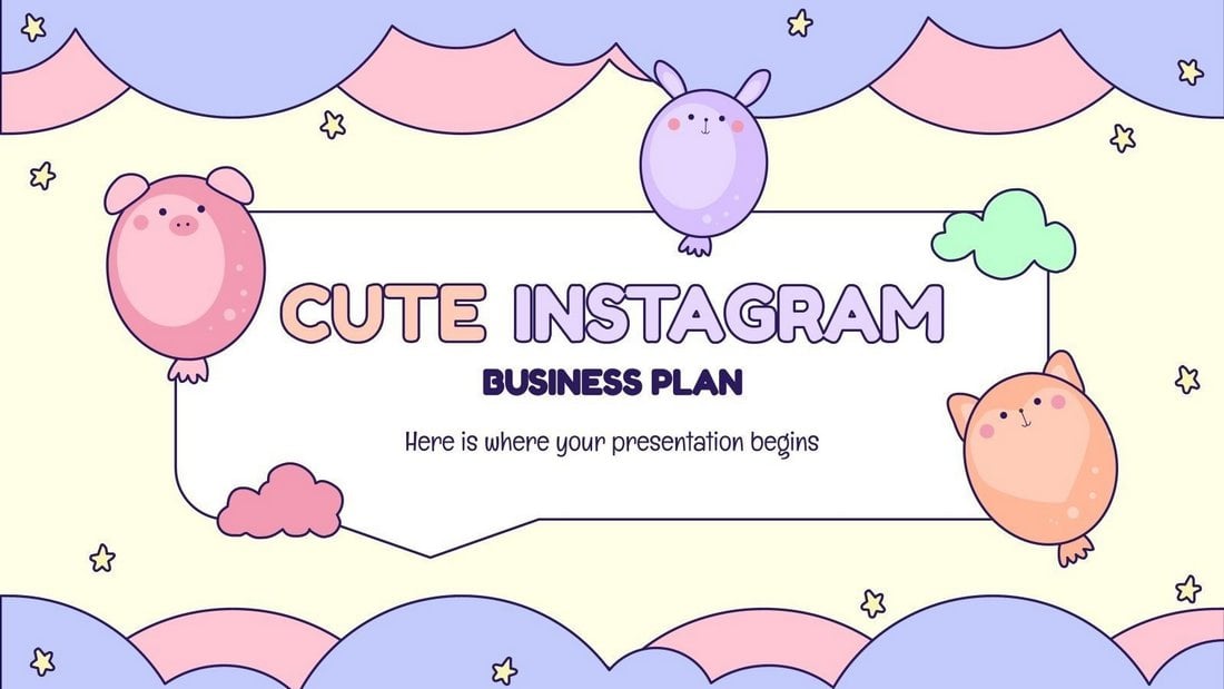 Free Cute Instagram Business Plan Google Slides Theme
