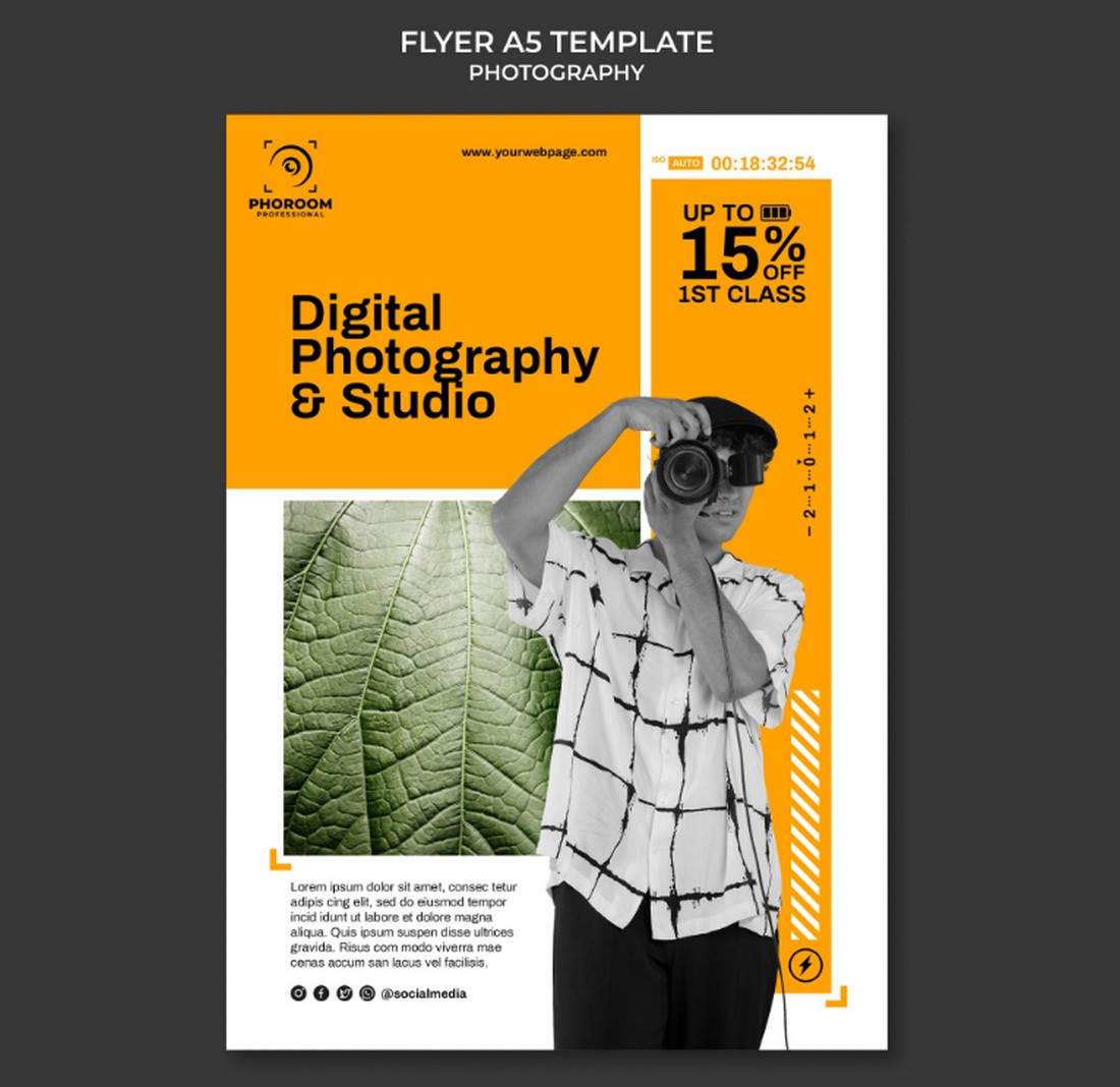 Free Digital Photography Promo Flyer Template
