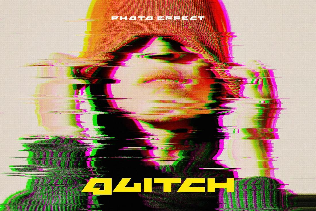 Free Distort Glitch Photo Effect for Photoshop