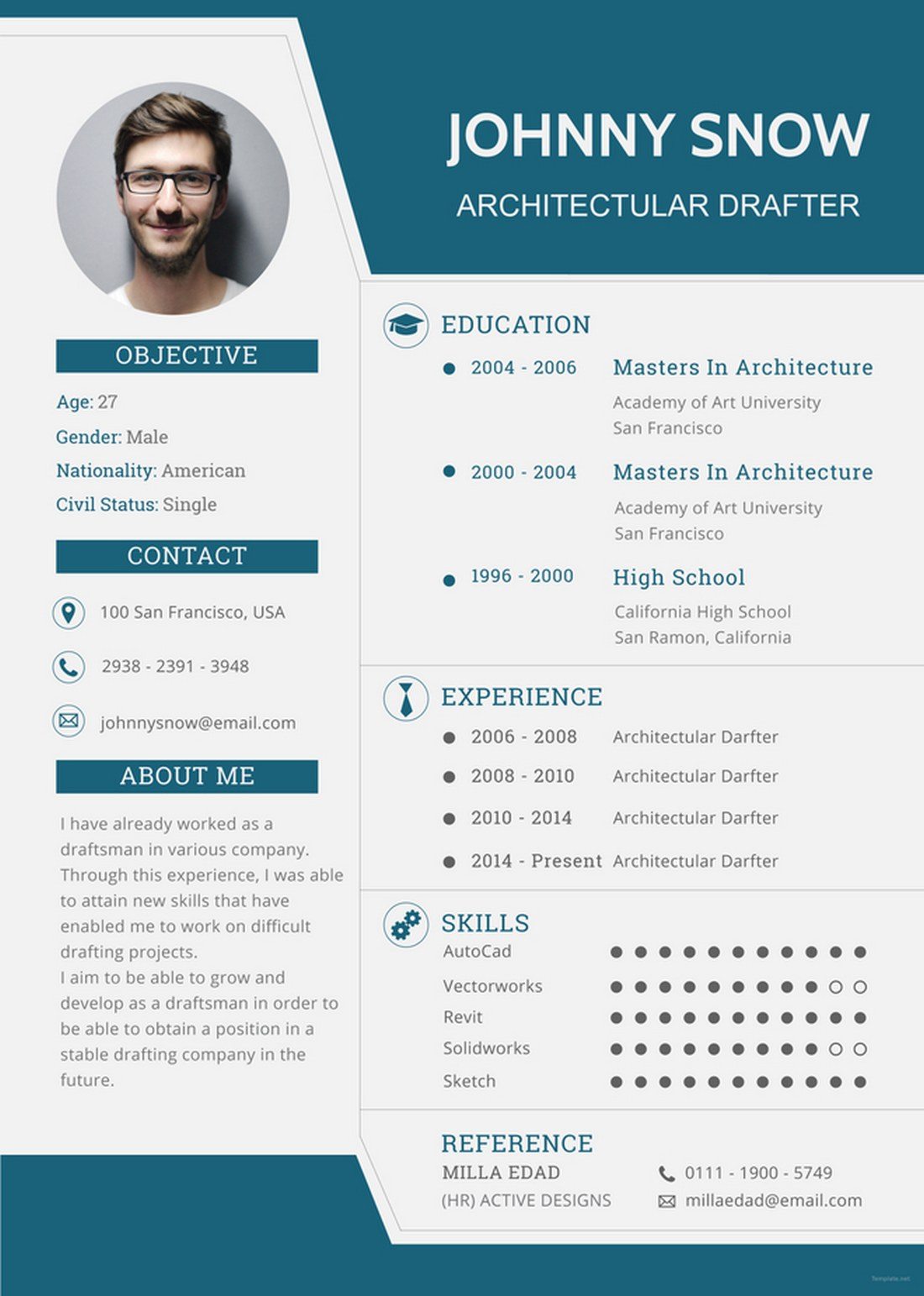 Free-Draftsman-Resume-Template 20+ Best Pages Resume & CV Templates design tips 