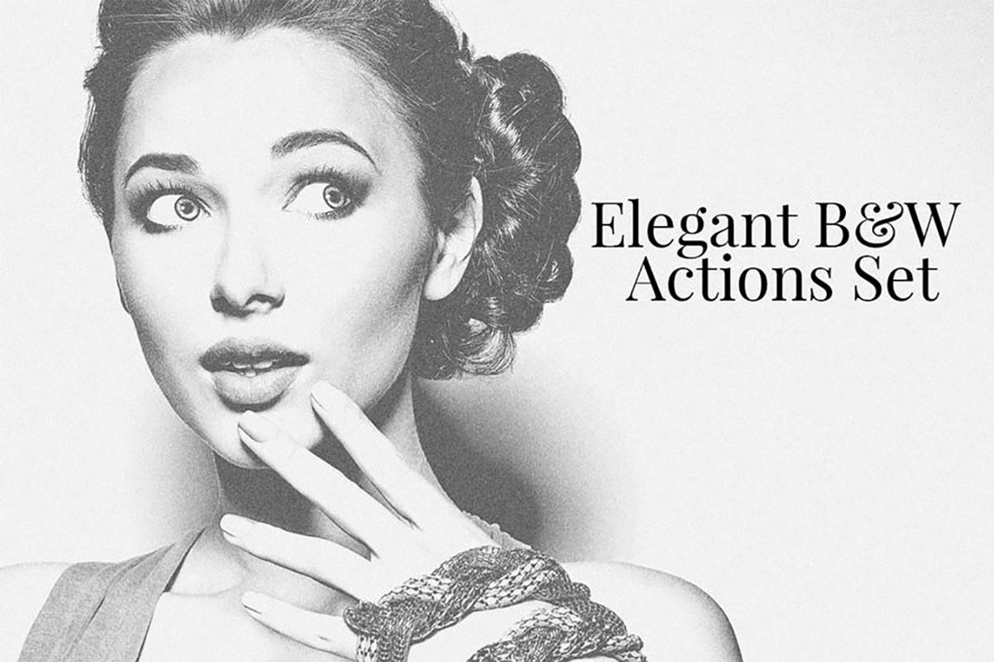 Free Elegant BW Photoshop Actions Set