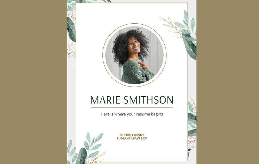 Free Elegant CV Resume PowerPoint Template