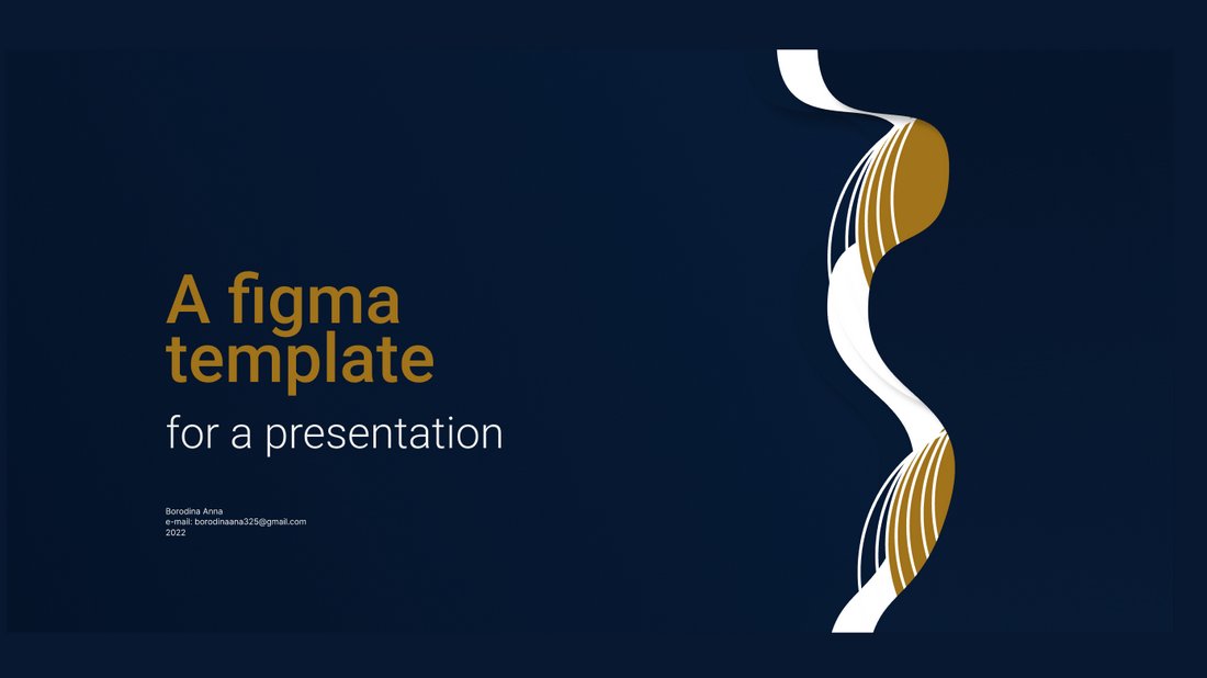 Free Elegant Presentation Template for Figma