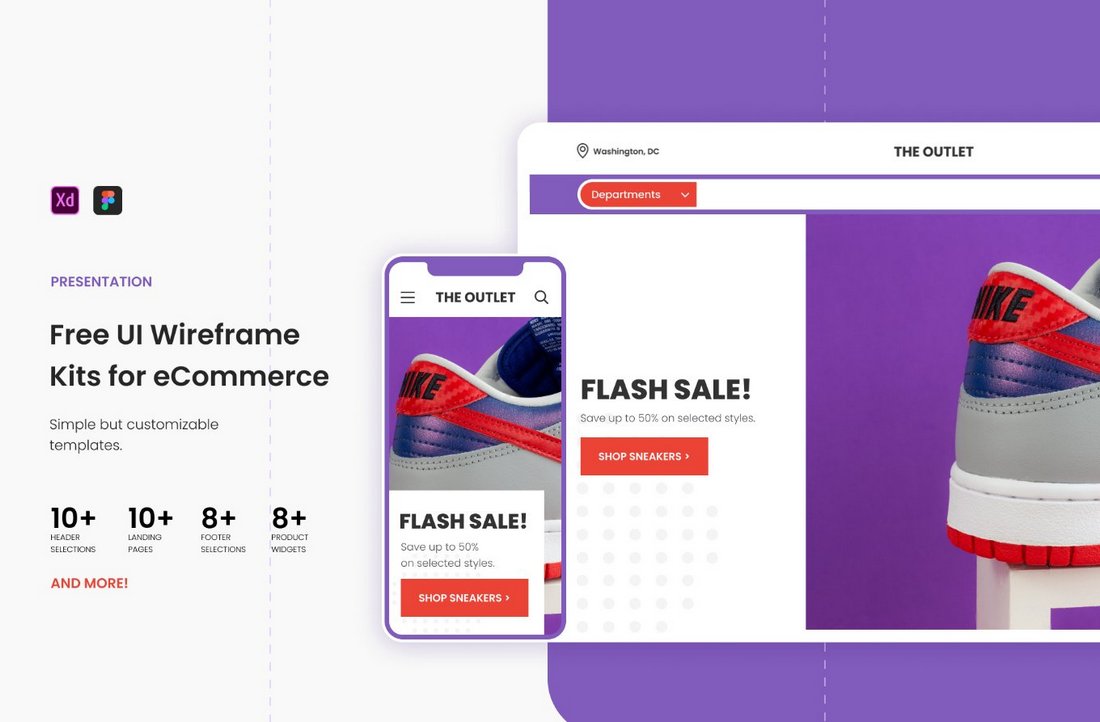 Free Figma Wireframe Kit for eCommerce