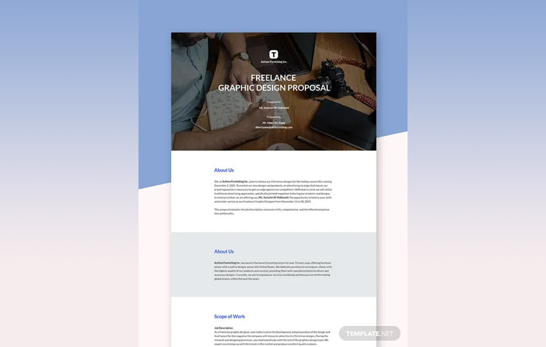 Free Freelance Graphic Design Proposal Template