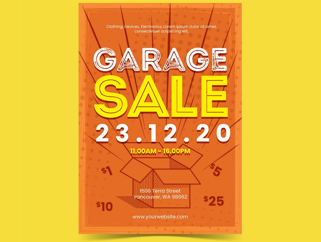 21+ Best for Sale Flyer Templates 2121 (Free & Premium)  Design Shack Regarding Garage Sale Flyer Template Word