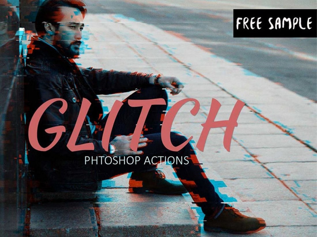 Free-Glitch-Effect-Photoshop-Action 20+ Best Photoshop Filters + Plugins 2020 (+ How to Use Them) design tips 